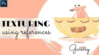 Texturing Using References with Gweny | Digital Illustration | Kyle Brushes