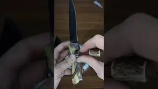 Prezentare cutit de vanatoare cu plasele din corn de cerb