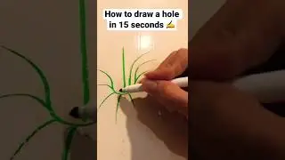 How to draw a hole in 15 seconds! (Drawing Trick) 🎨🖌 #shorts #hole #drawing