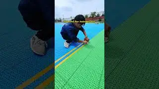 Suspended assembled floors Basketbal courtThe construction is simple #basketballcourt  #sportsfloor
