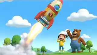 Rocket Launch 🚀 | Funny Girl & Friendly Bear | Kids Cartoon #shorts