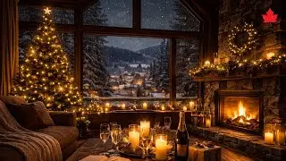🎆 New Year’s Night Calm ❄️ Cozy Cabin Piano, Firelight & Winter Silence