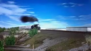 Santa Fe's Grand Canyon passenger train in Cajon Pass