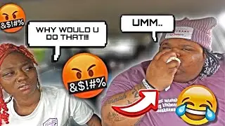 SAYING IM NOT HURGRY AND EATTING MY BM FOOD THEN THROWING IT OUT THE WINDOW ( SHE WAS MAD) 🤬