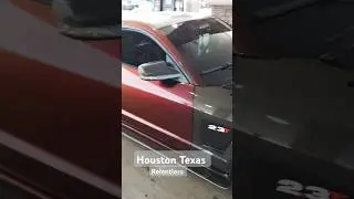 Relentless the V8 Mustang from hell with the bullhorns #iamulounge #houston #mustangs#mustangculture