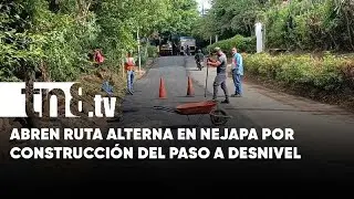 Rehabilitan calles en Nejapa para desvío por el nuevo Paso a Desnivel