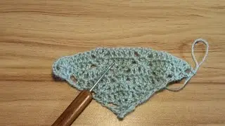Совсем простой узор для шали крючком.