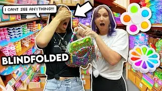 BLINDFOLDED FIDGET SHOPPING CHALLENGE at Fidget Headquarters!