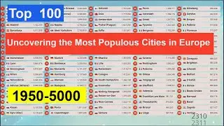 Top  100 | Uncovering the Most Populous Cities in Europe: 1950-5000
