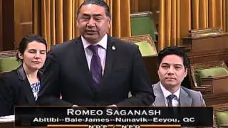 Romeo Saganash speaks Cree the House of Commons / Romeo Saganash parle Cri  Chambre des Communes