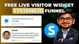 How To Add Live Visitor Counter in Systeme.io (Free Social Proof Widget Code)