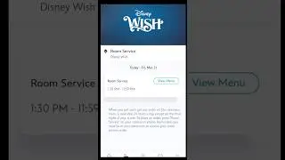 Disney Wish Cruise Room Service Menu #disneywish #disneycruise #disneycruiseroomservice
