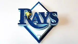 MLB-How to make 3d Tampa Bay Rays logo/emblem  -Foam Art-