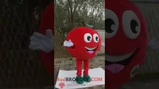 REDBROKOLY.COM Mascot Costume - Red giant tomato full body mascot costume outfit