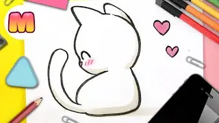 Como dibujar un GATO KAWAII 💖 FACIL PASO A PASO 💖 como dibujar un gatito bebe