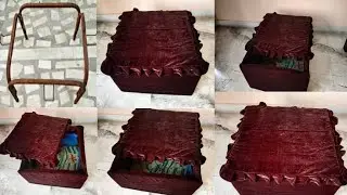 DIY Old Cooler Stand Make a Side Table With Storage Box Organizer