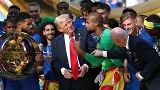 Trump Booed at FIFA Club World Cup Before Standing in Front of Star Player During Trophy Ceremony