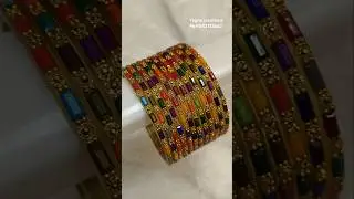 Multi colour Glass bangles #trendingshorts #glassbangle #handemade #aaribusiness #valayal#valaikappu