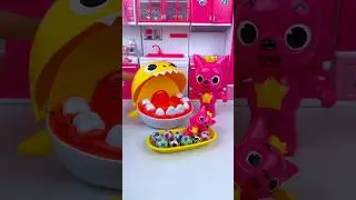 Satisfying Unboxing Pinkfong & Funny Shark 🦈🍬 | Mini Kitchen Toy Playset ASMR Video 🎁