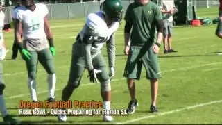 ROSE BOWL;  Oregon Football Practice Sunday 12/28/14
