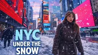 Snow Transforms Manhattan ❄️ Walking Times Square to Central Park | New York City Winter Day