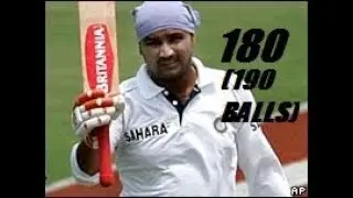 SEHWAG 180 (190 balls) vs West Indies in 2006