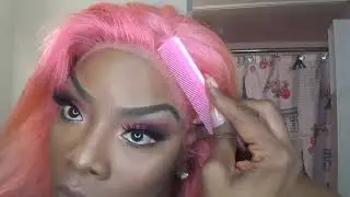 (Part 2 ) PASSION PINK INSTALL #lacefrontwig #hair #beautebundlez #ghostbond #lacefrontalinstall