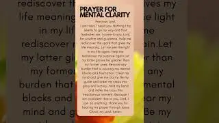 Prayer for mental clarity #mentalhealth #jesus #faith