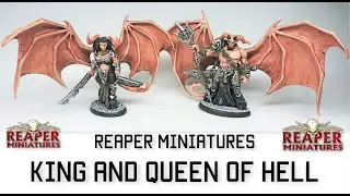 Reaper Miniatures, King and Queen of Hell, Build and Paint, DnD.