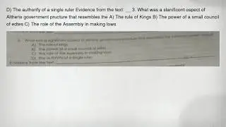 D) The authorify of a single ruler Evidence from the text: __ 3. What was a slanificont ospect of Al