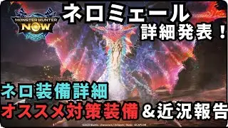 【モンハンNow】ネロミェール詳細発表！ネロ装備の詳細とオススメの対策装備について。近況報告もしてますのでぜひご覧ください！