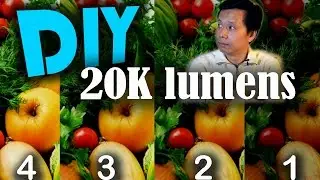 Cheap DIY 20,000 lumens projector brightness testing, comparsion