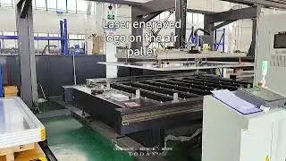 Adding logo on PAG air pallet  and show the finished AKE container