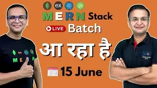 🚀🔥 MERN Stack LIVE आ रहा है | Daily Live Class | 4 Months |  Full Stack Development | Certification