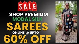 Authentic Premium Modal Silk Saree Sale upto 60%