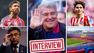 🎙️Joan Laporta INTERVIEW ft. BIG Summer Signings Pending, Lionel Messi TRIBUTE & Camp Nou Expansion🚨