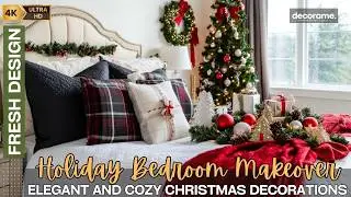 Create a Magical Holiday Bedroom Makeover with Elegant and Cozy Christmas Decorations