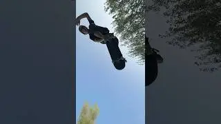 A Different Perspective Of Alessandro Mazzara Flying High In Rome, Italy