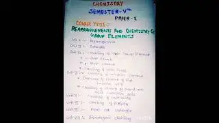 #B.Sc 5th #semester 👉🏻#chemistry #paper2 #syllabus 💫👈🏻 #shorts #viral #trending #youtube 😎💫🤟