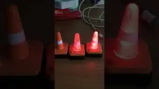 1863 Triple Traffic Cones light