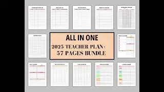 Editable 2025 Teacher Planner, Back To School Teacher Template, Academic & Lesson Planner Template.