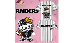 Raiders Kawaii Cat Jersey - Kawaii Meets Silver & Black! 🎀
