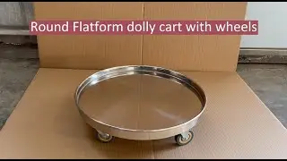 Wholesale Stainless Steel round platform Dolly Cart With 4 Swivel Caster Wheels