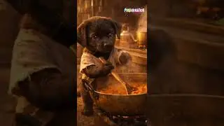 Hardworking puppy work for pan 😋 |  #piruanimation #emotional #cartoon #monkey #cartooncharacter