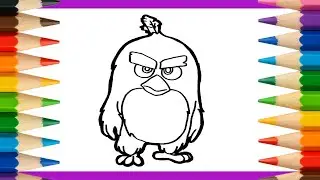 How to Draw Angry Bird Step by Step | Angry Bird Drawing and Coloring for Kids