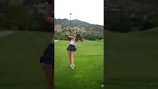 Hot women Golf swing slow motion | Golf swing basics | Hot ladies #golf #shorts #golfgirl