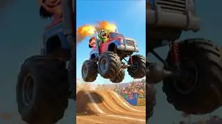 MONSTER TRUCK JUMP! 🚜🔥 Will He Crash?