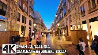 M&Aacute;LAGA, Spain - City Night Walk November  2023 - 4K Nightlife Walking Tour#tourism #tour 🇪🇸🇪🇺