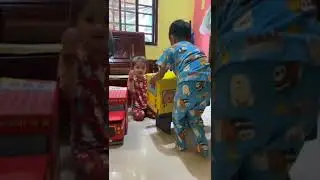 Happy kiddos w/ their new foldable collapsible kids storage box chair box