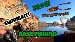 Bass Fishing on Kayak,Boat and Bank Using Swimbait,Spring Frog Fishing Best Way To Use Nightcrawlers